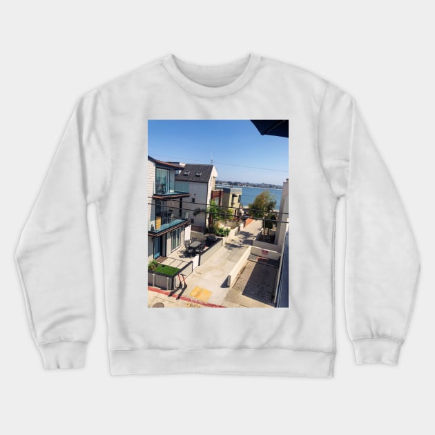 San Diego Mission Beach Street View Crewneck Sweatshirt by offdutyplaces